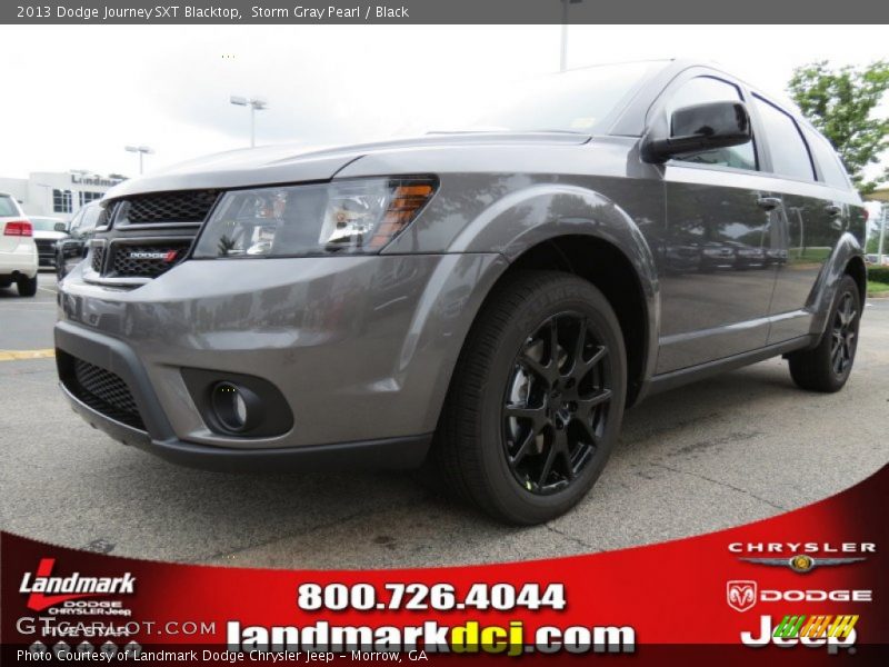 Storm Gray Pearl / Black 2013 Dodge Journey SXT Blacktop