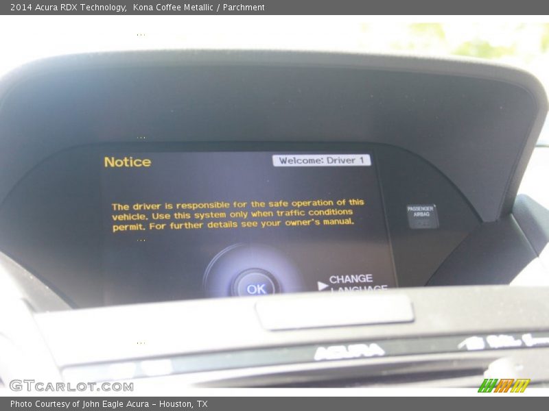 Kona Coffee Metallic / Parchment 2014 Acura RDX Technology