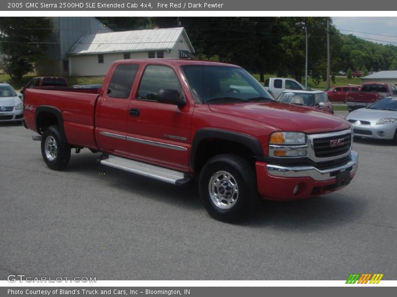 Fire Red / Dark Pewter 2005 GMC Sierra 2500HD SLE Extended Cab 4x4