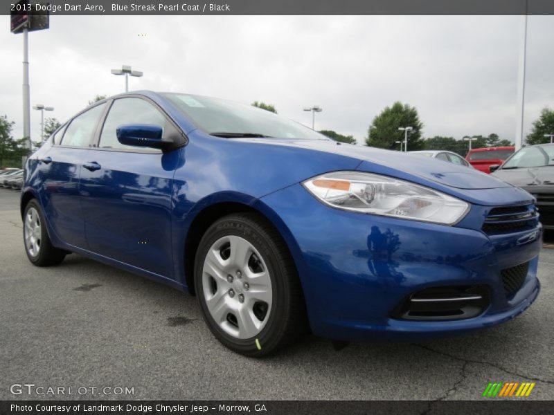 Blue Streak Pearl Coat / Black 2013 Dodge Dart Aero