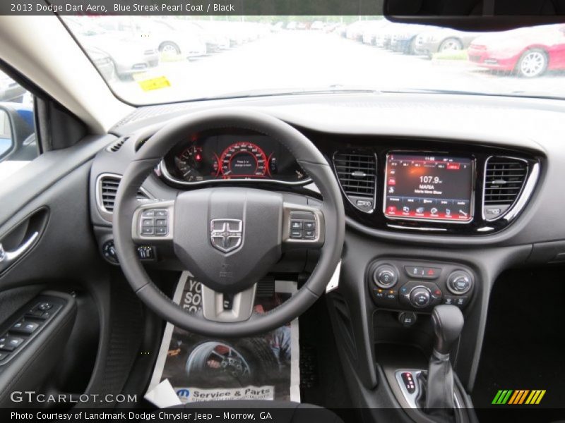 Blue Streak Pearl Coat / Black 2013 Dodge Dart Aero