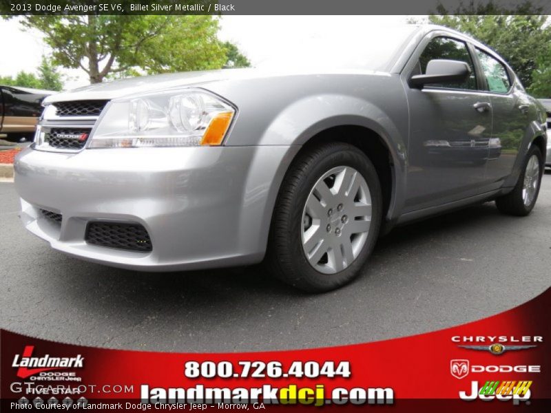 Billet Silver Metallic / Black 2013 Dodge Avenger SE V6