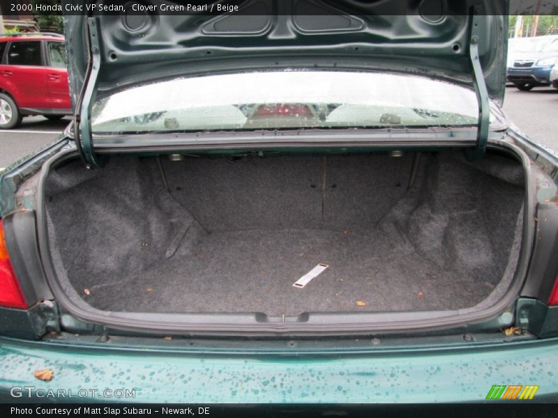 Clover Green Pearl / Beige 2000 Honda Civic VP Sedan