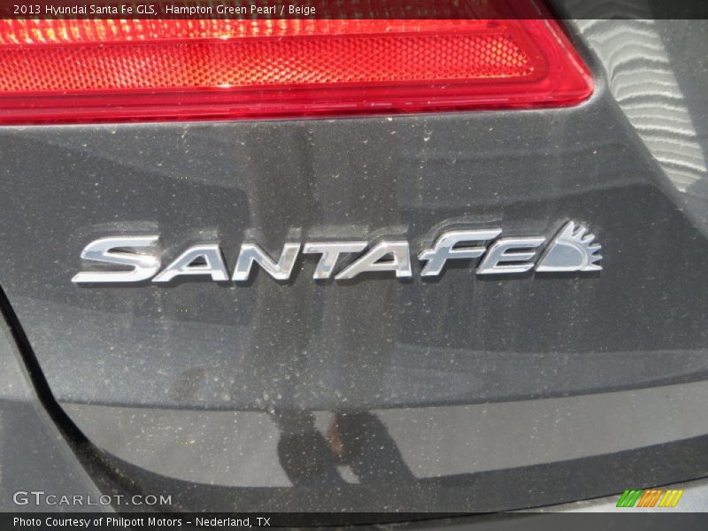 Hampton Green Pearl / Beige 2013 Hyundai Santa Fe GLS