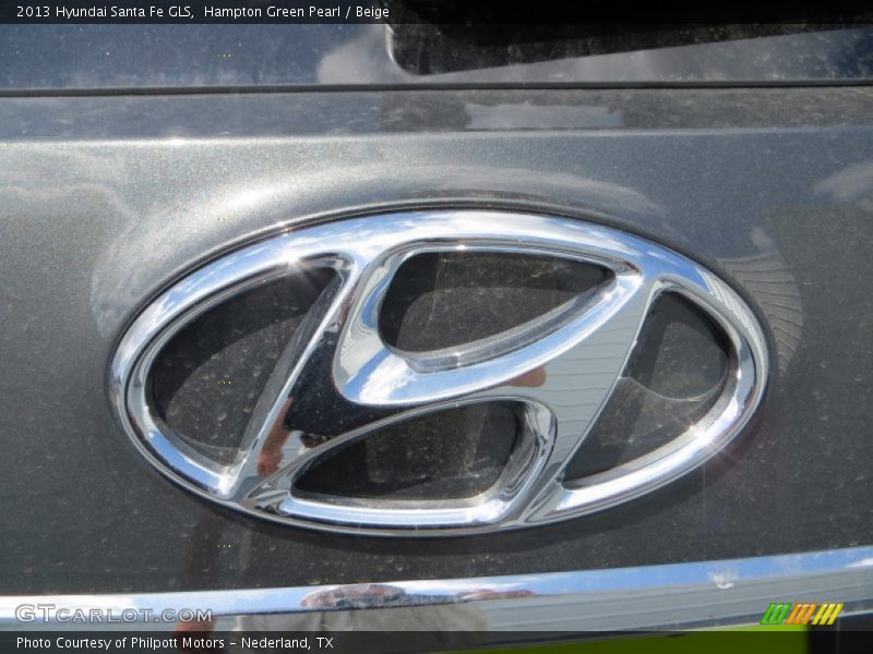 Hampton Green Pearl / Beige 2013 Hyundai Santa Fe GLS