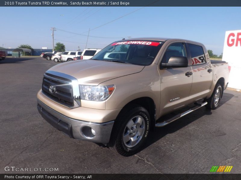 Sandy Beach Metallic / Sand Beige 2010 Toyota Tundra TRD CrewMax