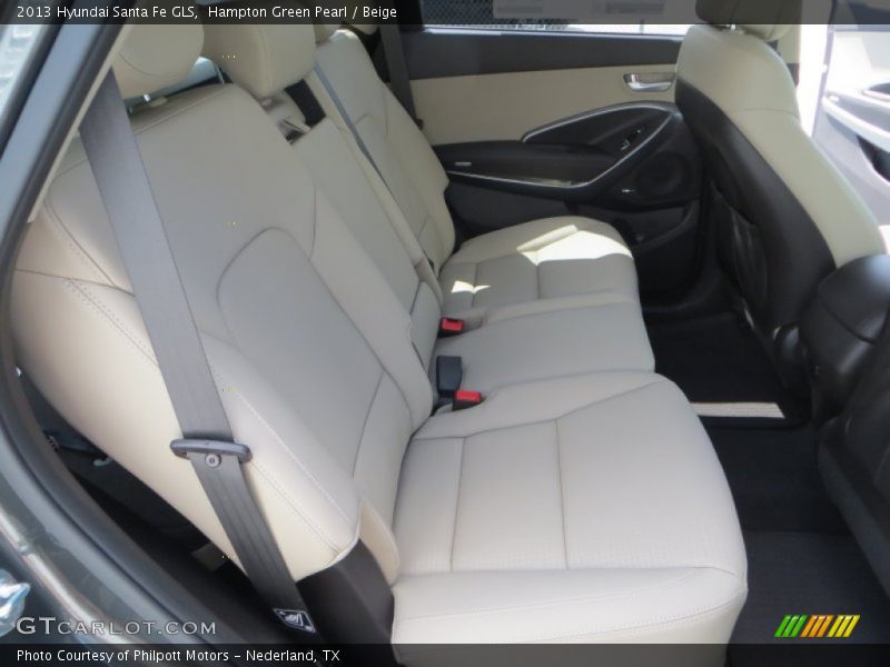 Hampton Green Pearl / Beige 2013 Hyundai Santa Fe GLS