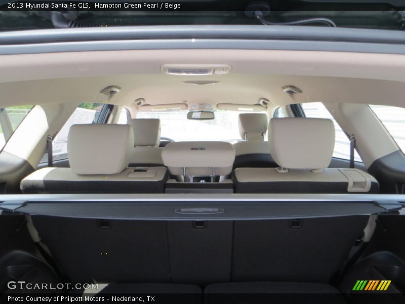 Hampton Green Pearl / Beige 2013 Hyundai Santa Fe GLS