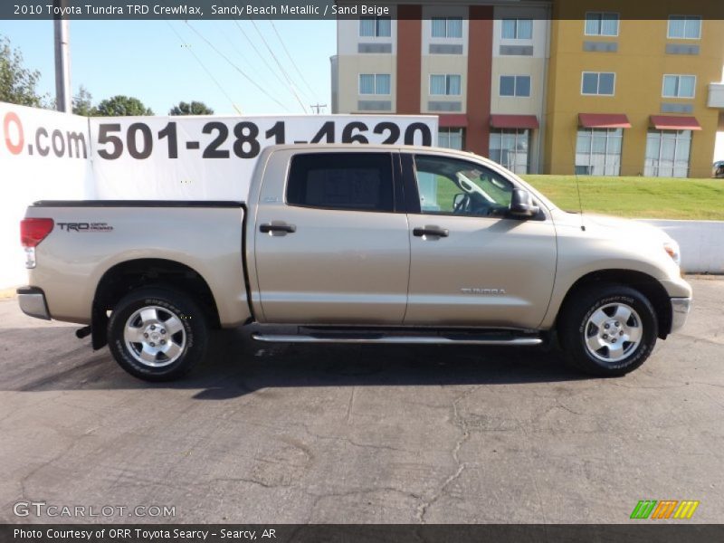 Sandy Beach Metallic / Sand Beige 2010 Toyota Tundra TRD CrewMax