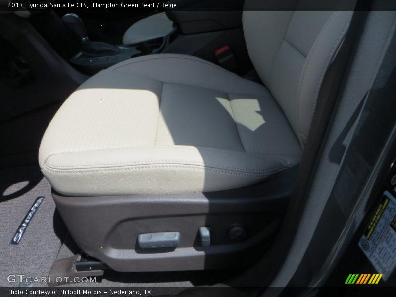 Hampton Green Pearl / Beige 2013 Hyundai Santa Fe GLS
