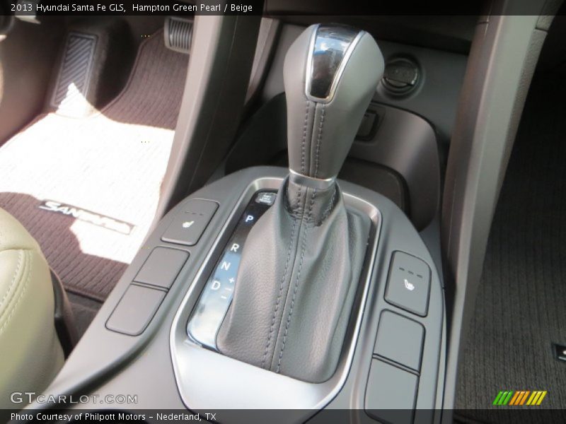 Hampton Green Pearl / Beige 2013 Hyundai Santa Fe GLS