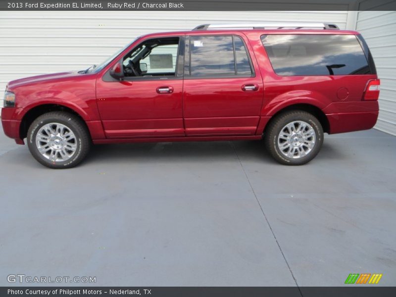 Ruby Red / Charcoal Black 2013 Ford Expedition EL Limited