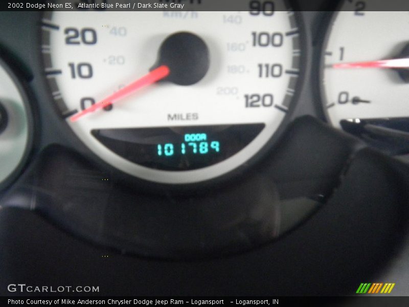 Atlantic Blue Pearl / Dark Slate Gray 2002 Dodge Neon ES