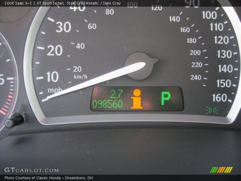 Steel Gray Metallic / Slate Gray 2006 Saab 9-3 2.0T Sport Sedan
