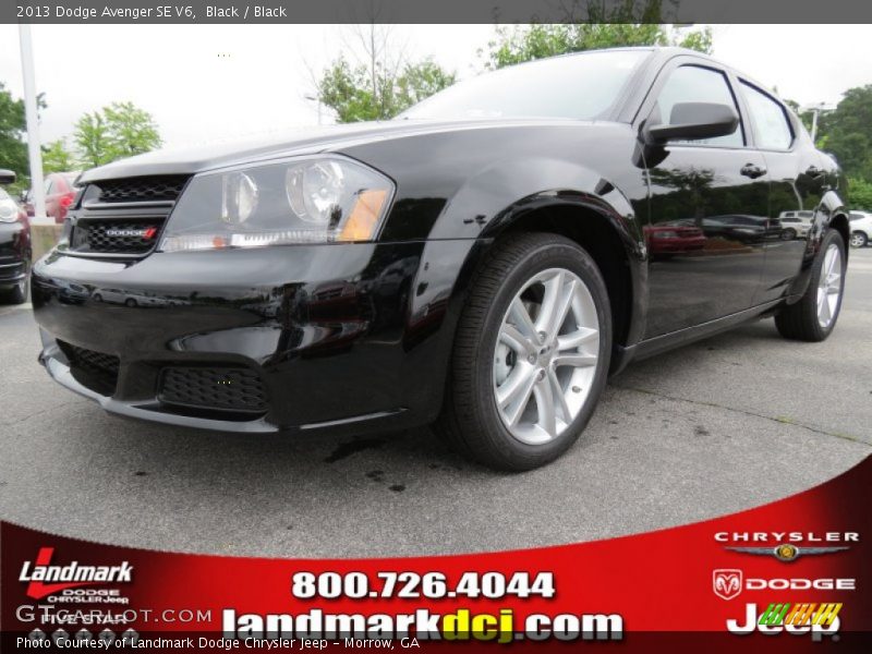 Black / Black 2013 Dodge Avenger SE V6