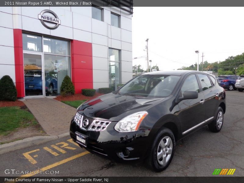Wicked Black / Black 2011 Nissan Rogue S AWD
