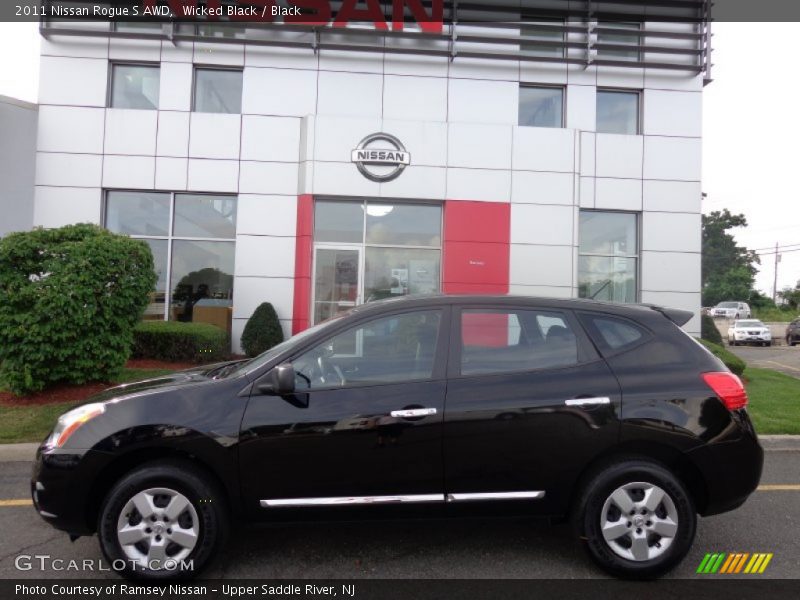 Wicked Black / Black 2011 Nissan Rogue S AWD