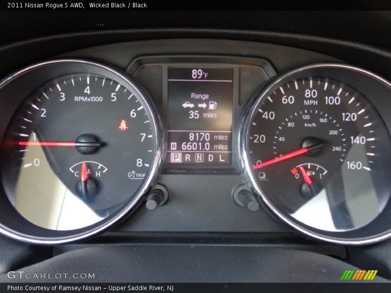 Wicked Black / Black 2011 Nissan Rogue S AWD