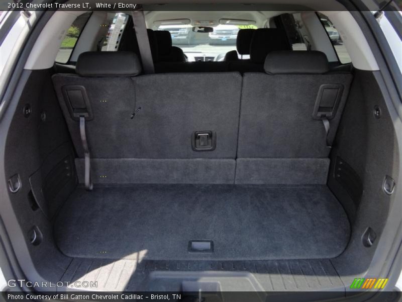 White / Ebony 2012 Chevrolet Traverse LT