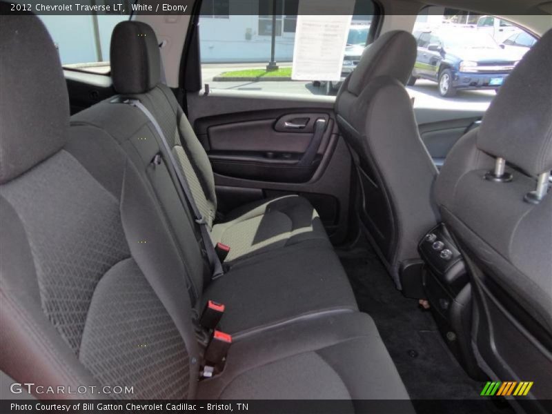 White / Ebony 2012 Chevrolet Traverse LT