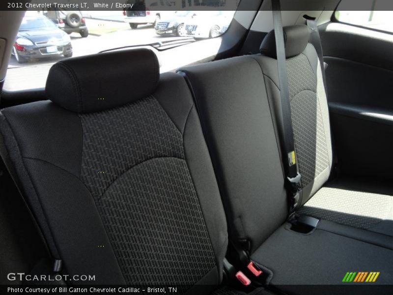 White / Ebony 2012 Chevrolet Traverse LT