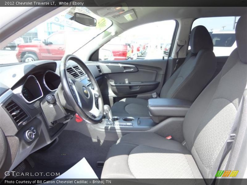 White / Ebony 2012 Chevrolet Traverse LT