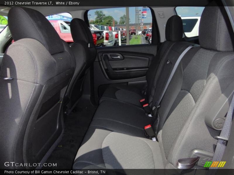 White / Ebony 2012 Chevrolet Traverse LT