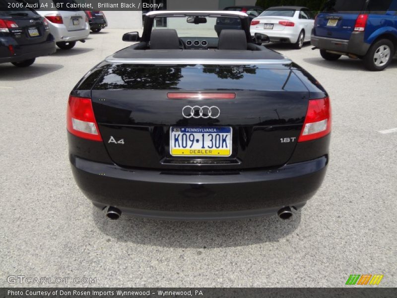 Brilliant Black / Ebony 2006 Audi A4 1.8T Cabriolet