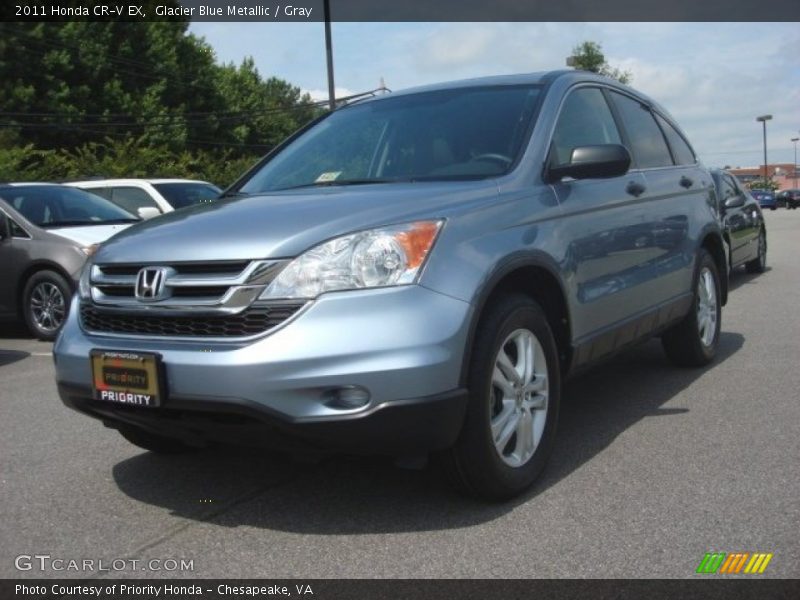 Glacier Blue Metallic / Gray 2011 Honda CR-V EX