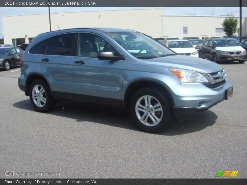 Glacier Blue Metallic / Gray 2011 Honda CR-V EX