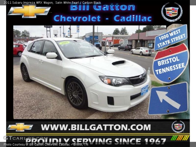 Satin White Pearl / Carbon Black 2011 Subaru Impreza WRX Wagon