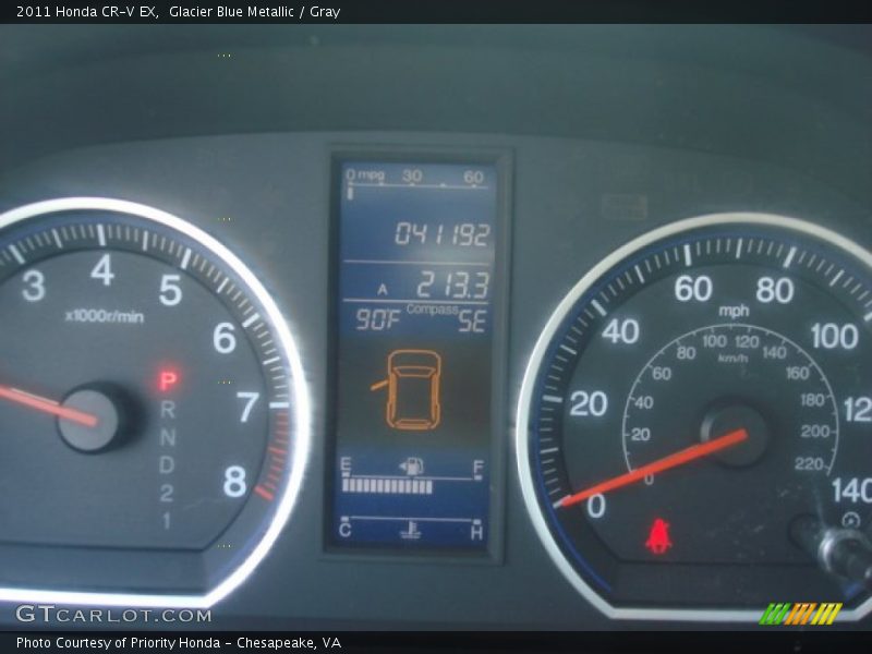 Glacier Blue Metallic / Gray 2011 Honda CR-V EX