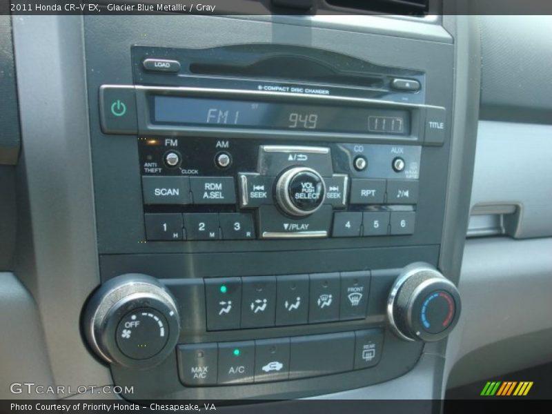 Glacier Blue Metallic / Gray 2011 Honda CR-V EX