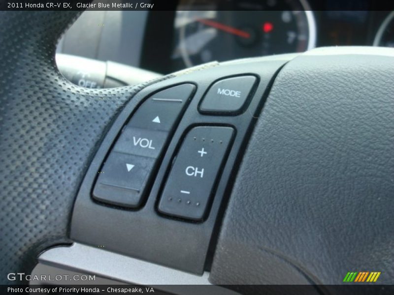 Glacier Blue Metallic / Gray 2011 Honda CR-V EX
