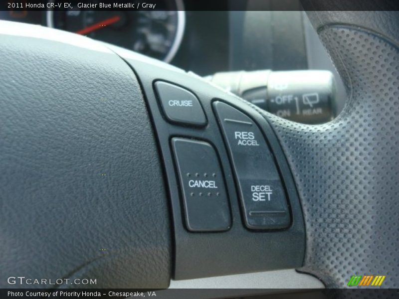 Glacier Blue Metallic / Gray 2011 Honda CR-V EX