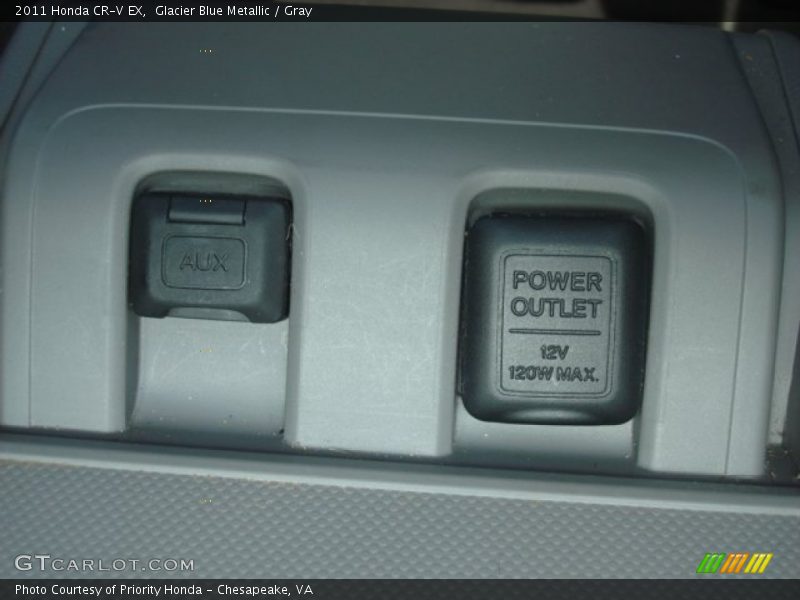 Glacier Blue Metallic / Gray 2011 Honda CR-V EX