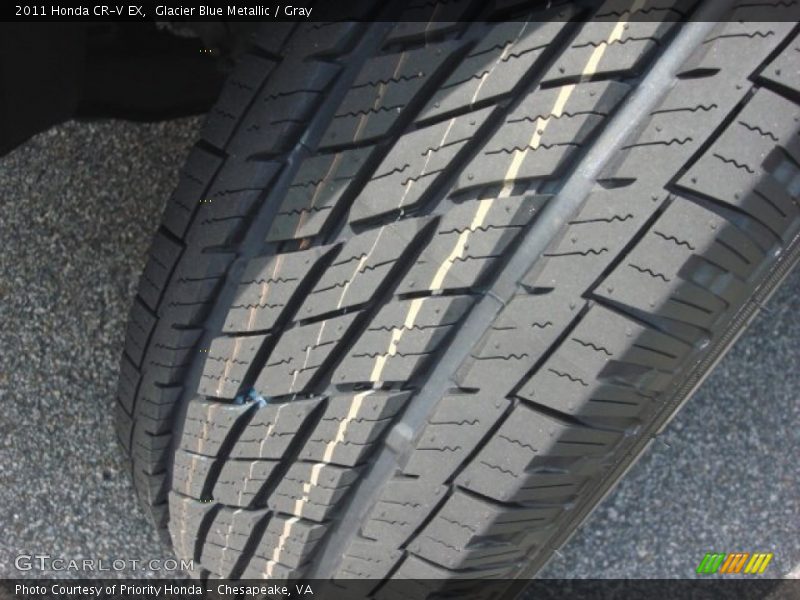 Glacier Blue Metallic / Gray 2011 Honda CR-V EX