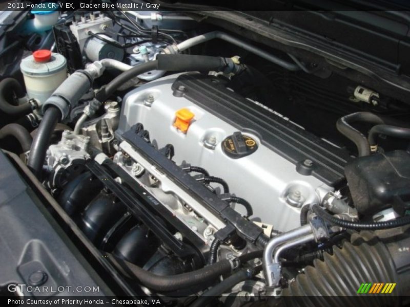 Glacier Blue Metallic / Gray 2011 Honda CR-V EX