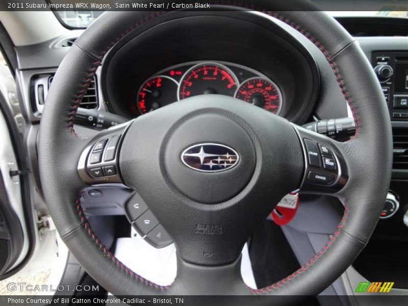 Satin White Pearl / Carbon Black 2011 Subaru Impreza WRX Wagon