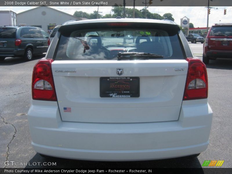 Stone White / Dark Slate Gray/Red 2008 Dodge Caliber SXT