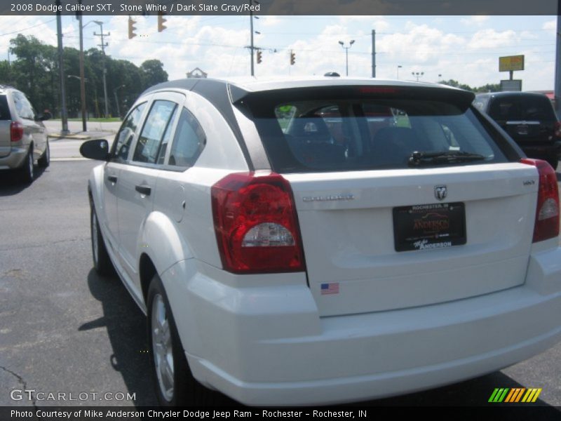 Stone White / Dark Slate Gray/Red 2008 Dodge Caliber SXT