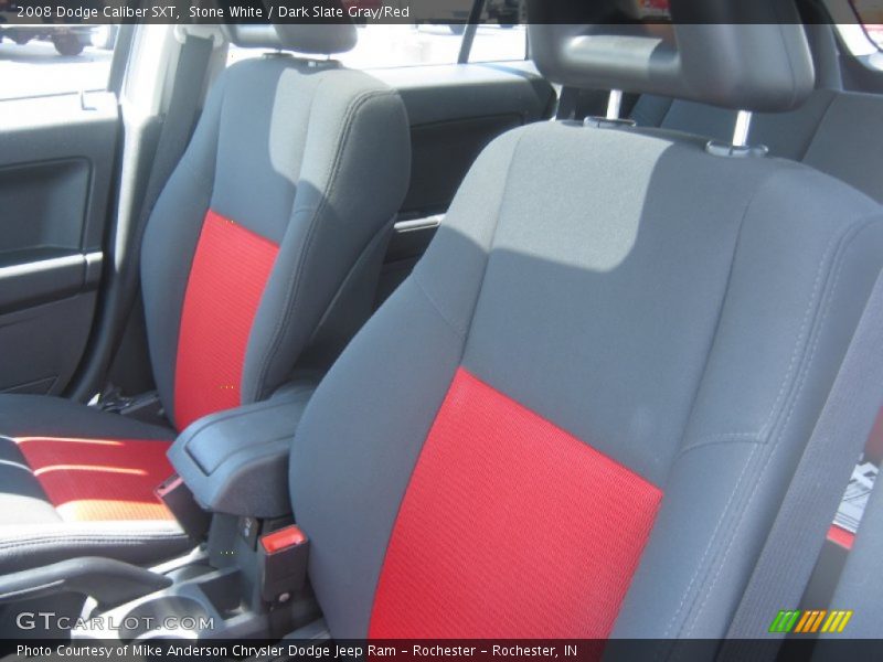 Stone White / Dark Slate Gray/Red 2008 Dodge Caliber SXT