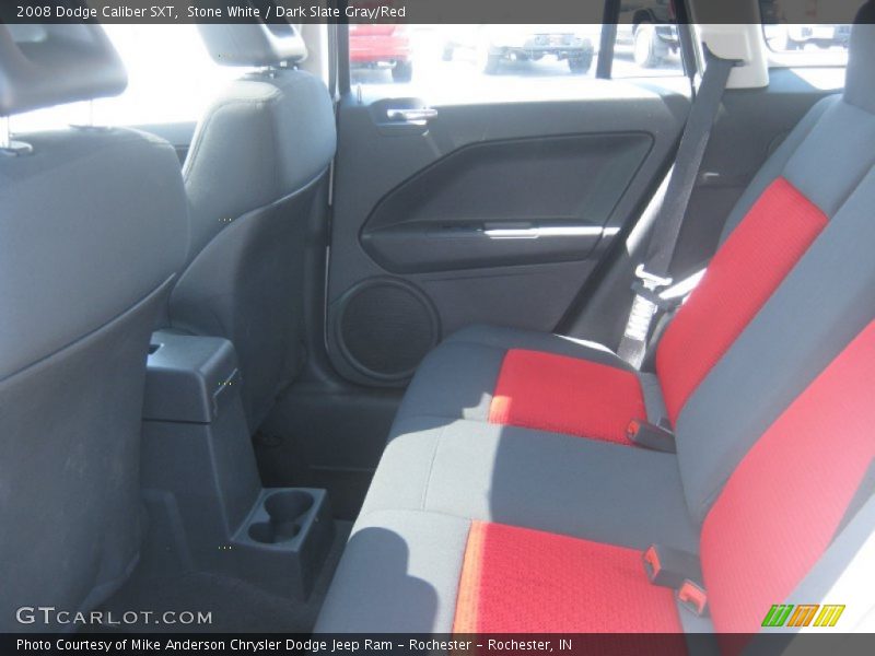 Stone White / Dark Slate Gray/Red 2008 Dodge Caliber SXT