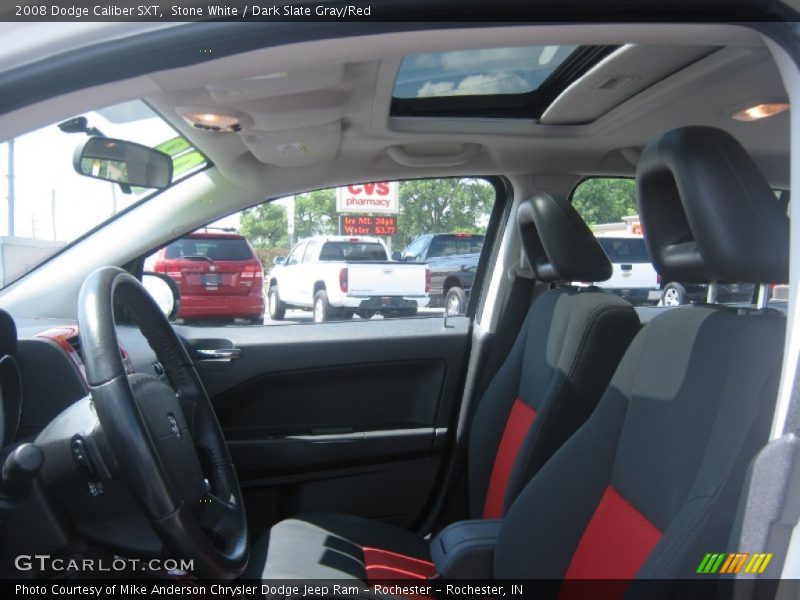Stone White / Dark Slate Gray/Red 2008 Dodge Caliber SXT