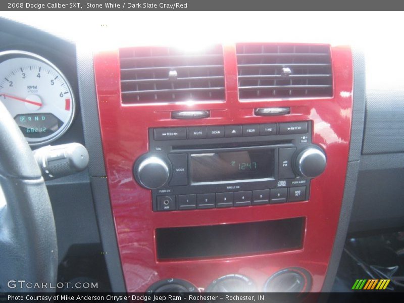 Stone White / Dark Slate Gray/Red 2008 Dodge Caliber SXT