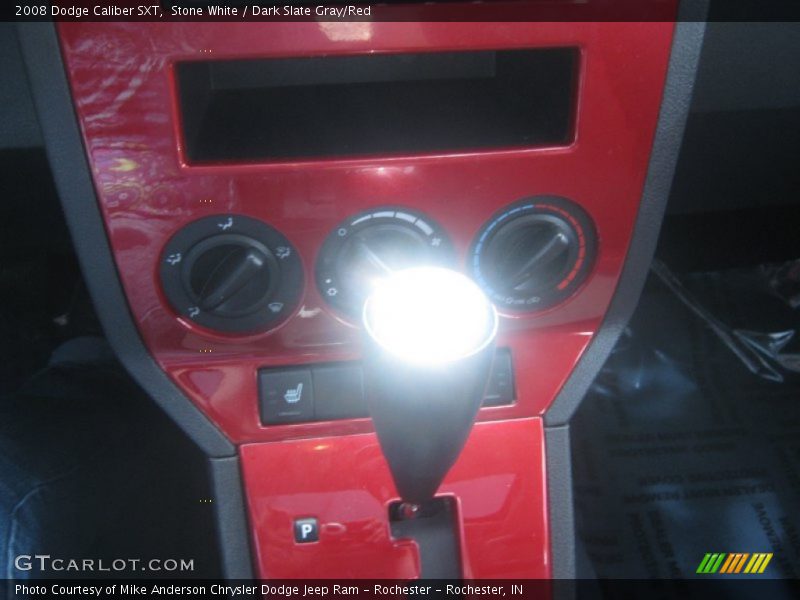 Stone White / Dark Slate Gray/Red 2008 Dodge Caliber SXT