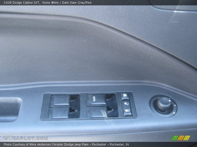 Stone White / Dark Slate Gray/Red 2008 Dodge Caliber SXT