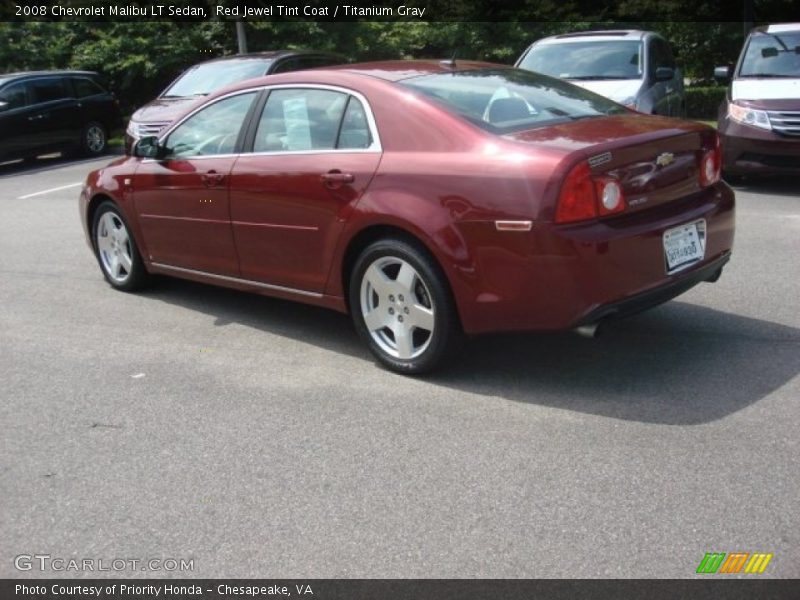 Red Jewel Tint Coat / Titanium Gray 2008 Chevrolet Malibu LT Sedan
