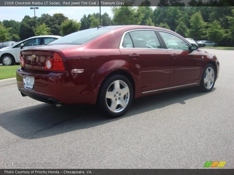 Red Jewel Tint Coat / Titanium Gray 2008 Chevrolet Malibu LT Sedan