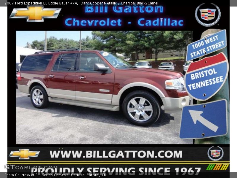 Dark Copper Metallic / Charcoal Black/Camel 2007 Ford Expedition EL Eddie Bauer 4x4